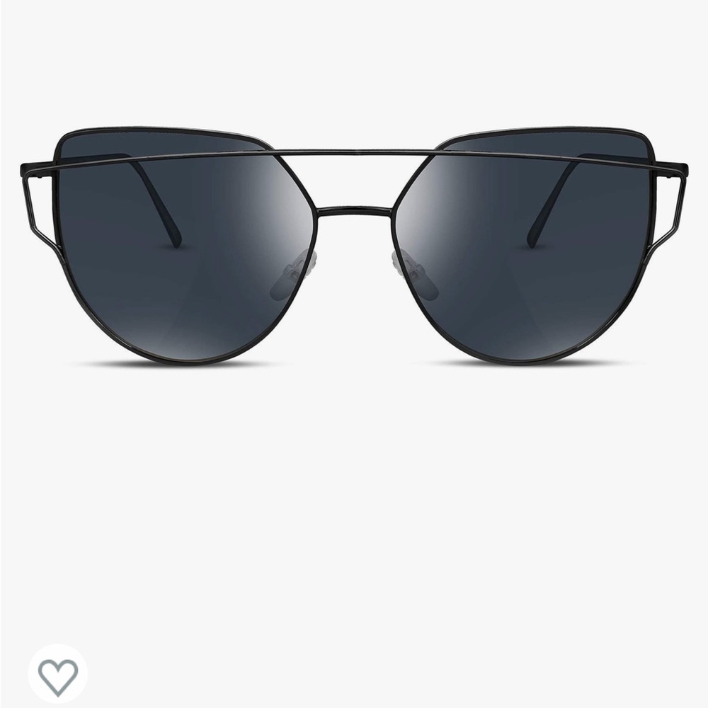 Cat eye metal frame glasses